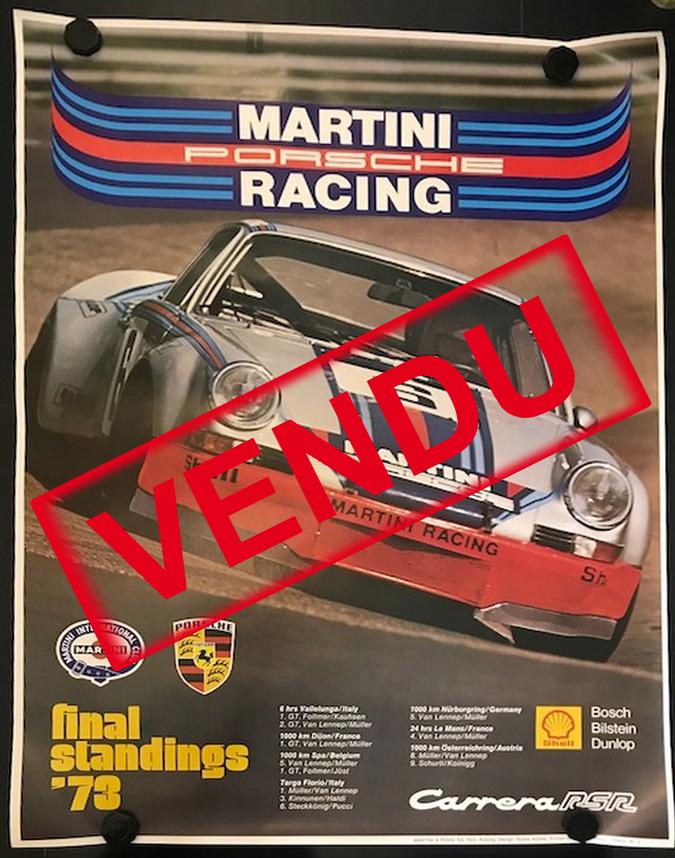 PORSCHE MARTINI CARRERA RSR 1973 100x76cm