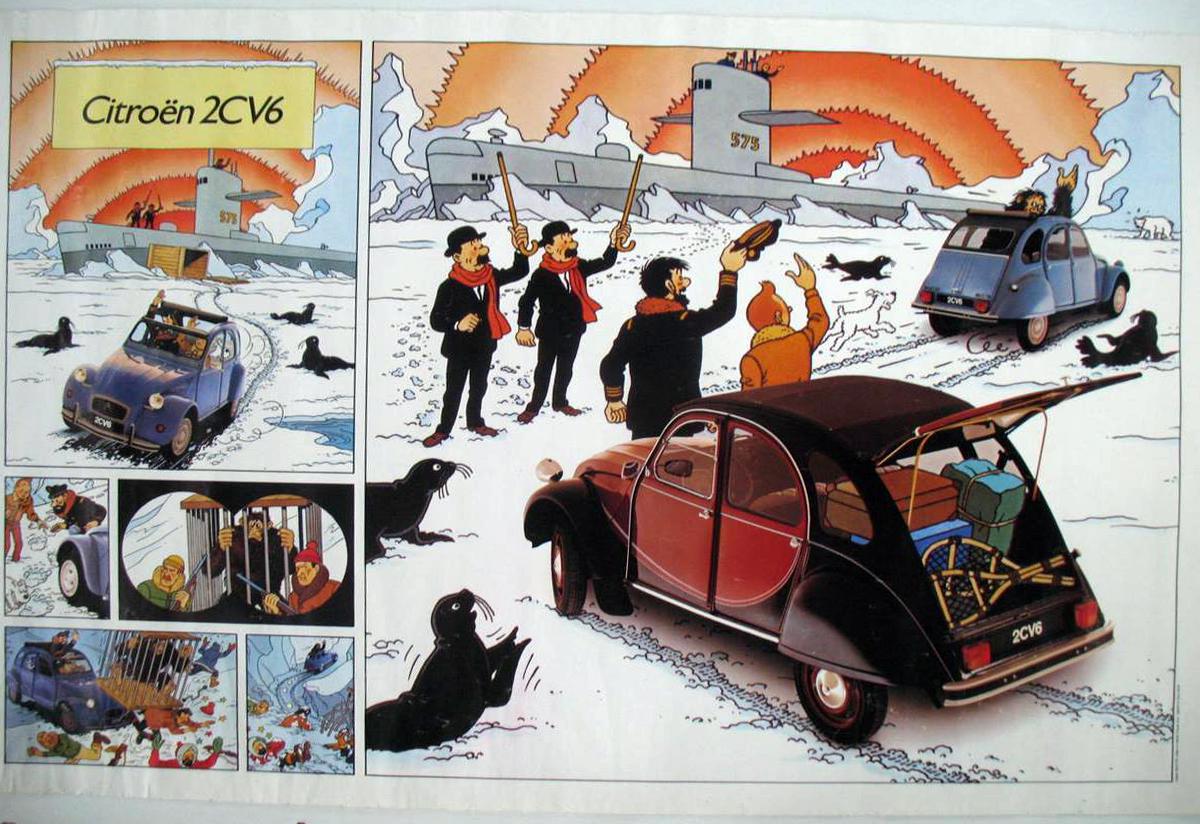 CITROEN 2CV6 charleston Herge TINTIN