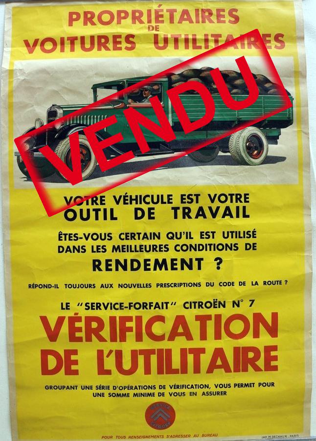 CITROEN 3 camion charbon 40x60 vendu