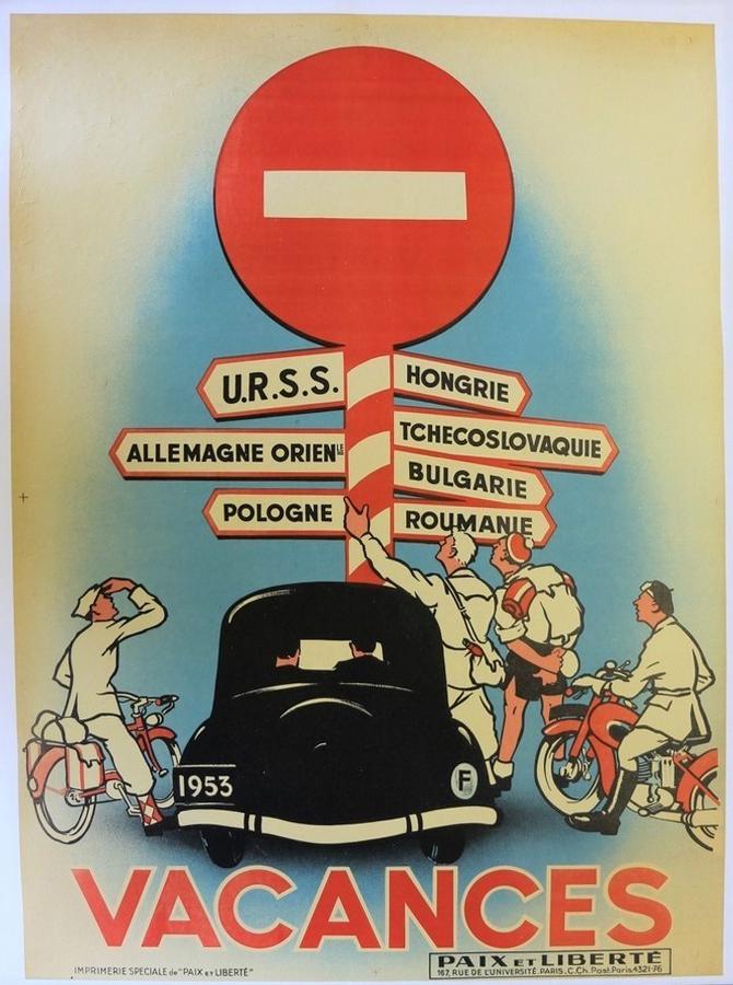 CITROEN 38 TRACTION vacances 1953 60X80