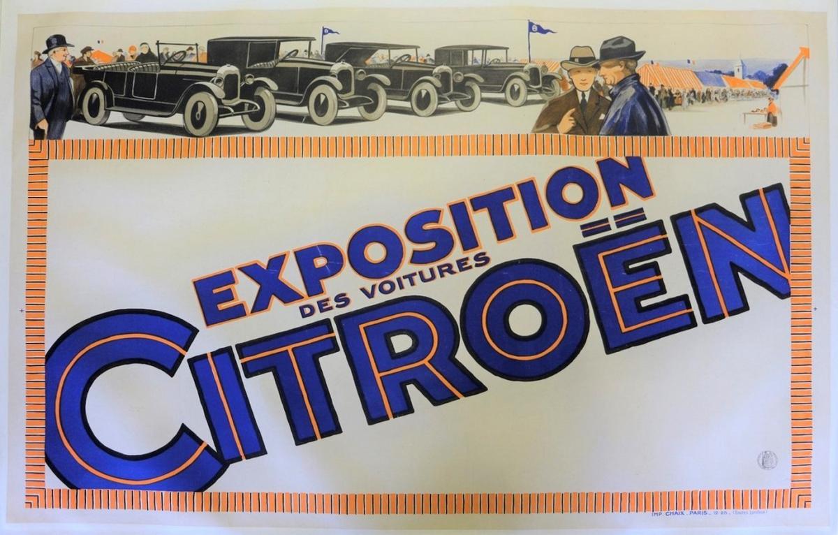 CITROEN 42 expo voitures personnages 120x80