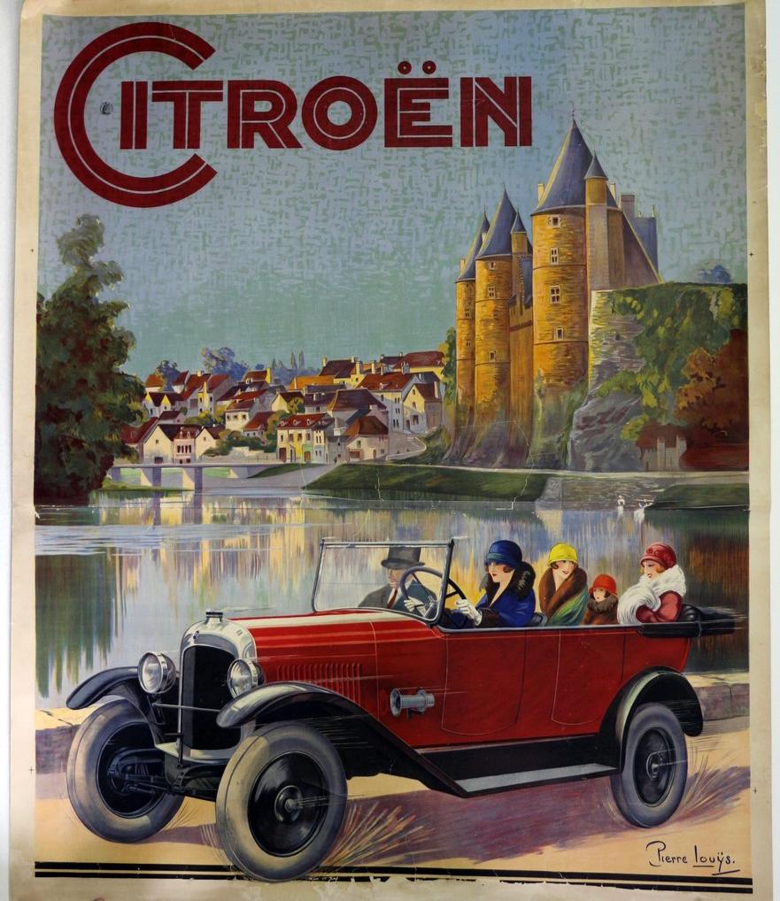 CITROEN ROUGE 160 x 240 cm (2 feuilles) entoilee